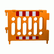 Barrières de sécurité en polypropylène - Orange / Sans pied / 1200