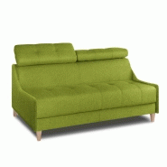 CANAPÉ HÔTELLERIE DIVANO CONVERTIBLE MATELAS SYSTÈME EXPRESS SOMMIER LATTES RENATONISI TWEED VERT LIME