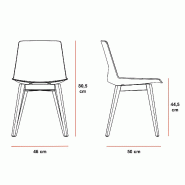 Chaise de collectivité CLUE - Offisit - Beige_1