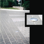 Clou urbain avec tête en inox massif - à sceller pour voiries grand trafic - ORCA - diamètres 100 à 150 mm_1