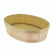 Corbeille bambou ovale naturel 35x25x9 cm - par 20
