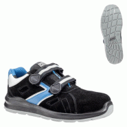 Coverguard - Sandales de sécurité basses en cuir velours noir et bleu LARIMAR S1P Noir Taille 46 - 46 noir matière synthétique 5450564045705