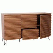 Décoshop26 - Buffet avec 2 portes 4 compartiments de rangement et 3 tiroirs 85x142x44 cm aspect noyer 04_0006000 - 3000261591405 Décoshop26 - Buffet avec 2 portes 4 compartiments de rangement et 3 tiroirs 85x142x44 cm aspect noyer 04_0006000 - 3000261591405