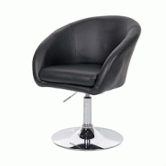 Décoshop26 - Chaise de salle à manger pivotante hauteur réglable en synthétique noir pied métal chromé 04_0002230 - noir 3000260732694 Décoshop26 - Chaise de salle à manger pivotante hauteur réglable en synthétique noir pied métal chromé 04_0002230 - noir 3000260732694