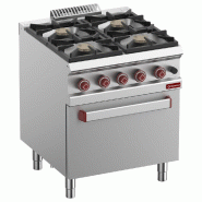 Fourneau 4 feux avec four gaz gn 2/1 - PG7/4BF7-N