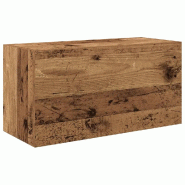 Helloshop26 - Armoire murale de bain pratique minimaliste 60 x 25 x 30 cm en bois d'ingénierie vieux bois 02_0051258 - Bois massif 3000236821131