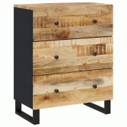 Helloshop26 - Buffet bahut commode armoire meuble de rangement organisateur cuisine salle de séjour salon 60 x 33 x 75 cm bois 02_0029612 - Bois mass