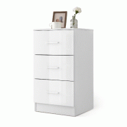 Helloshop26 - Classeur à 3 tiroirs pour bureau format 37,1 x 34,2 x 66,5 cm rangement sécurisé surface d'affichage style 20_0013919 - métal 300022