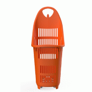 Panier à 2 Roulettes - Capacité 70L - Dimensions 380x490x890 mm - Poids 1.96 kg Panier à 2 Roulettes - Capacité 70L - Dimensions 380x490x890 mm - Poids 1.96 kg