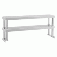 Royal Catering - Royal Catering Étagère d'Appoint Rangement Cuisine RCER 120 (2 niveaux, 120x26x60cm, capacité de charge max. 15 kg par tablette, -