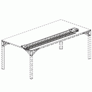 Grille passe-câbles pour bureau de direction Hologram - H7 cm, profondeur 15 cm, longueurs compatibles L180/200/220/240 cm - Finition fil d'acier époxy vernis Grille passe-câbles pour bureau de direction Hologram - H7 cm, profondeur 15 cm, longueurs compatibles L180/200/220/240 cm - Finition fil d'acier époxy vernis