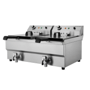 Friteuse Électrique À poser professionnelle 13+13l - 6kw - ef-132v-ct