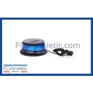 Gyrophare à LED bleu extra plat avec embase magnétique et prise allume cigare classe 1