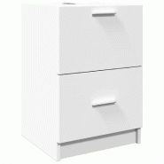 Helloshop26 - Armoire d'évier avec tiroir rangement salle de bain 40 x 37 x 59 cm en bois d'ingénierie blanc 02_0049527 - blanc Bois massif 30002358