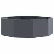 Helloshop26 - Jardinière ronde moderne extérieur 120 x 120 x 35 cm facile à assembler design chic en acier anthracite 02_0052966 - acier 3000237679465