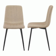 HELLOSHOP26 - Lot de 2 chaises de salle à manger 89 x 43 x 51 cm marron clair 03_0008816 - marron 03_0008816 HELLOSHOP26 - Lot de 2 chaises de salle à manger 89 x 43 x 51 cm marron clair 03_0008816 - marron 03_0008816