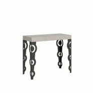 Itamoby Console extensible en cachemire Karamay 90x40/300 cm - gris multi-matériau VE300COKRYFOL-CH-AN