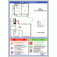 Plan d'évacuation pour établissement hôtelier