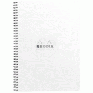 RHODIA Lot de 5 Notebook Classic blanc 225x297, 160p./80 feuilles microperforées 80 g/m² reliure intégrale, quadrillé 5x5 + marge - 3037921930014