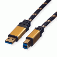 Roline gold câble usb 3.2 gen 1, type a - b, m/m, 3 m_0