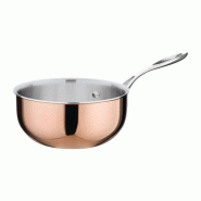 Sauteuse évasée en cuivre 3 couches 2,8 Litres (Ø)200 x (H)93 mm, compatible tous feux