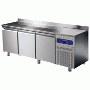 Table réfrigérée inox 600 mm 3 portes avec dosseret température -2/... - PBNA0185