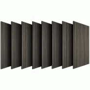 TecTake GmbH tectake Panneaux acoustiques Sonic Wall IV aspect bois - Lot de 8 Chêne gris - marron Bois manufacturé 406811 TecTake GmbH tectake Panneaux acoustiques Sonic Wall IV aspect bois - Lot de 8 Chêne gris - marron Bois manufacturé 406811
