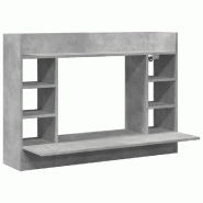VidaXL Bureau mural gris béton 105x48x75 cm bois d'ingénierie Modèle Orion Master Pure - 847971