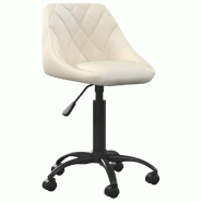 VidaXL Chaise à manger Crème Velours Modèle Ambre - 8720286537398