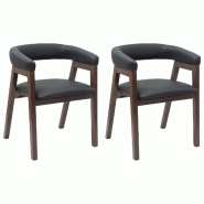 VidaXL Chaises de salle à manger 2 pcs Marron Clair 54 x 57 x 73 cm Modèle Vega Executive Classique - 42020421