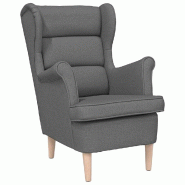 VidaXL Fauteuil gris foncé 74x84x100 cm tissu Modèle Elmorane - 4016896