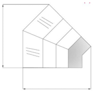 Vitrine d'angle positive neutre pour cve-9-rcb avec 2 ÉtagÈres et vitre droite - cvep-9n-ap45-rc