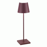 Zafferano Lampe Led Poldina Pro Bordeaux Rechargeable Ip65 Usage Extérieur, Dimmable Avec Autonomie Jusqu'À 12 Heures - violet 8056300195832