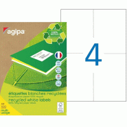 400 étiquettes papier recyclé, format 105 x 148,5 mm (100 feuilles A4 / cdt) - 3270241011937