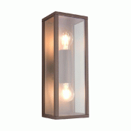 Applique extérieure 2 lampes culot E27 rouille IP44 - Trio - Garonne - beige 4017807687392