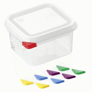 Bac GN 1/6 polypropylène H 150 mm 2,6 ltr avec couvercle GN 86 lot de 6 - Was Germany - 4044925166546