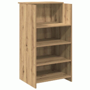 Bureau réception chêne artisanal 55x50x103,5 cm bois ingénierie Modèle Vega Office - 8721158658609