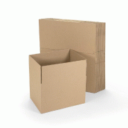 Caisse expédition simple cannelure hauteur variable 31x22x20/15/10cm - par 20