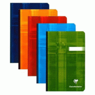Clairefontaine Lot de 5 Carnet Metric 11x17, 192p./96 feuilles 90 g/m² brochure dos toilé, ligné 7mm - 3329680096064
