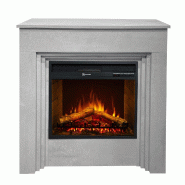 Divina Fire Cheminée électrique BELLINI à effet béton, fabriquée en Italie, L96xP35xH96 cm. - gris 8055829981285