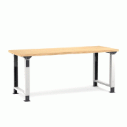 Établi plateau bois L.2000 mm et pieds réglables NOVALP