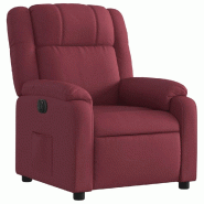 Fauteuil inclinable électrique Rouge bordeaux Tissu Modèle Quermelis - 8721012176690