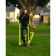 Vélo elliptique extérieur en acier galvanisé avec accessoires et application mobile Vélo elliptique extérieur en acier galvanisé avec accessoires et application mobile