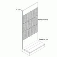 Gondole métallique de départ h.234x100x50 fond perforé