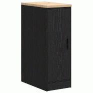 Helloshop26 - Armoire de rangement polyvalente garage 30 x 51 x 85 cm surface de travail robuste ambiance moderne en bois noir 02_0051357 - noir Bois
