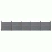Helloshop26 - Clôtures de jardin brise-vue avec 6 poteaux planches bois composite WPC 165 x 770 cm gris 03_0006583 - 3001806447768 Helloshop26 - Clôtures de jardin brise-vue avec 6 poteaux planches bois composite WPC 165 x 770 cm gris 03_0006583 - 3001806447768
