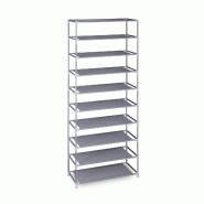 Helloshop26 - Étagère à chaussures extensible 150 x 62 x 28 cm 10 niveaux design épuré entrée en toile beige 13_0007898 - beige 3000243868242
