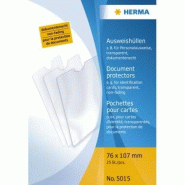 HERMA Lot de 25 Étui 76 x 107 mm, pour carte d'identité, nouveau - 5015