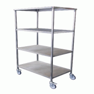 ITALCONCEPT L2G Etagere Pleine Inox 304 4 Niveaux Special Pad, 1800 x 1000 x 600mm - 3616350132932