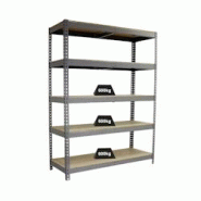 PROREGAL Étagère pour charges lourdes WOOD BEAST FIVE | HxLxP 200x180x45cm | 5 niveaux | Charge du compartiment 600kg | Gris - gris métal PR_RS15-14 PROREGAL Étagère pour charges lourdes WOOD BEAST FIVE | HxLxP 200x180x45cm | 5 niveaux | Charge du compartiment 600kg | Gris - gris métal PR_RS15-14